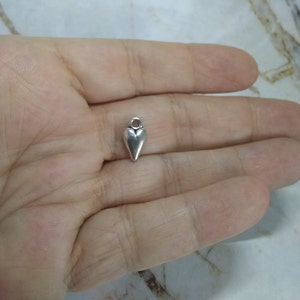Little Silver Toned Heart Charms - quantity of 20 - Jewelry Supplies - Silver-toned Charms