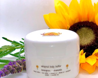 Body Butter ~ Whipped mango + coco butter body lotion ~ moisturizing body butter ~ essential oils ~ all natural ~ lavender~ citrus ~ lemon