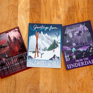 Art Prints - Dungeons & Dragons Wild Places Tourist Attractions - Vintage Inspired