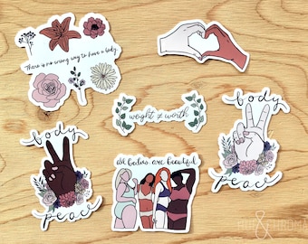 Body Positivity Sticker Set