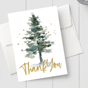Tarjeta de agradecimiento navideña imprimible - Plantilla editable de nota de agradecimiento navideña - Tarjeta de felicitación para imprimir en casa Descarga instantánea JPG PNG PT1022