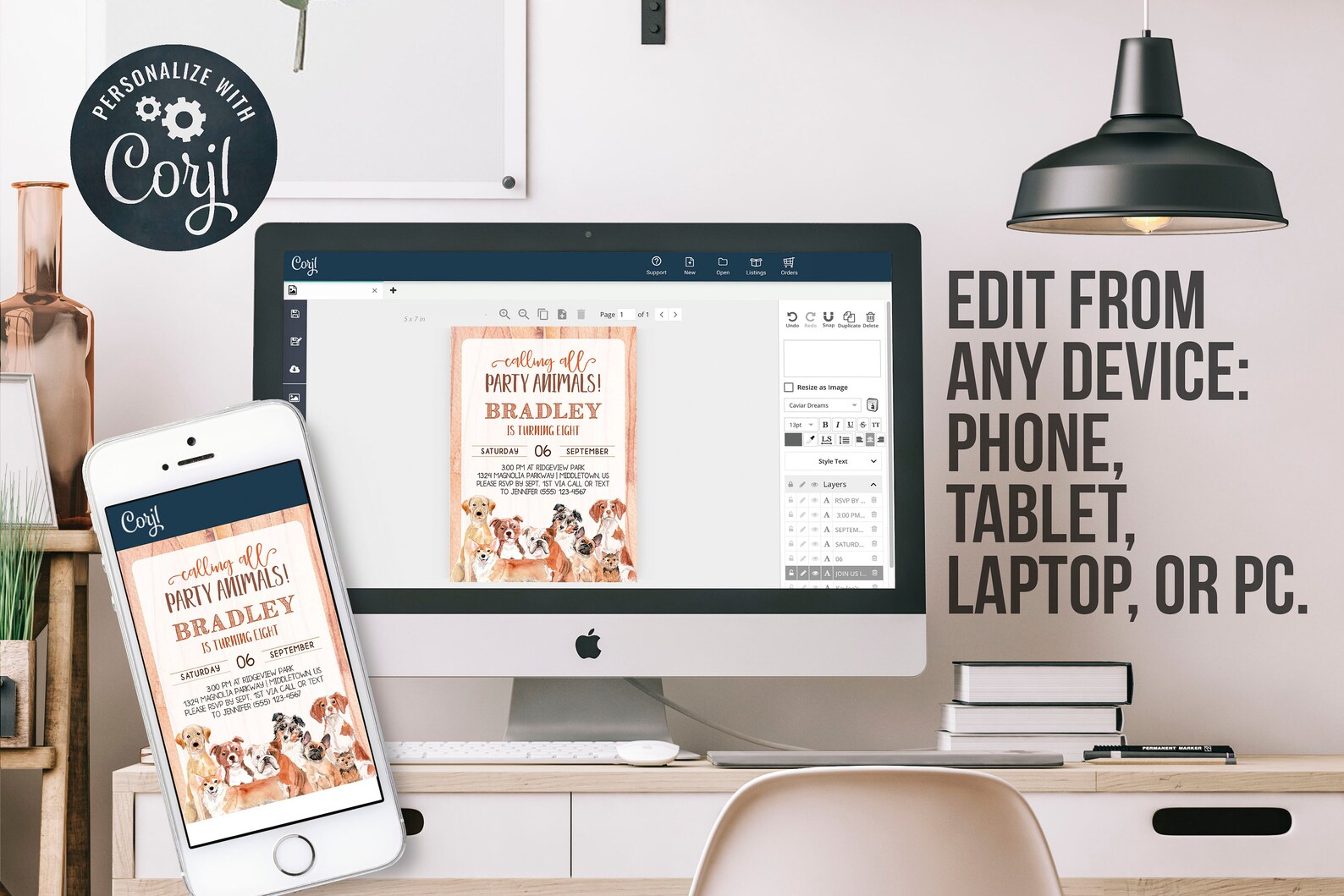 Puppy Dogs Birthday Invitation Party Animals Dog | Etsy