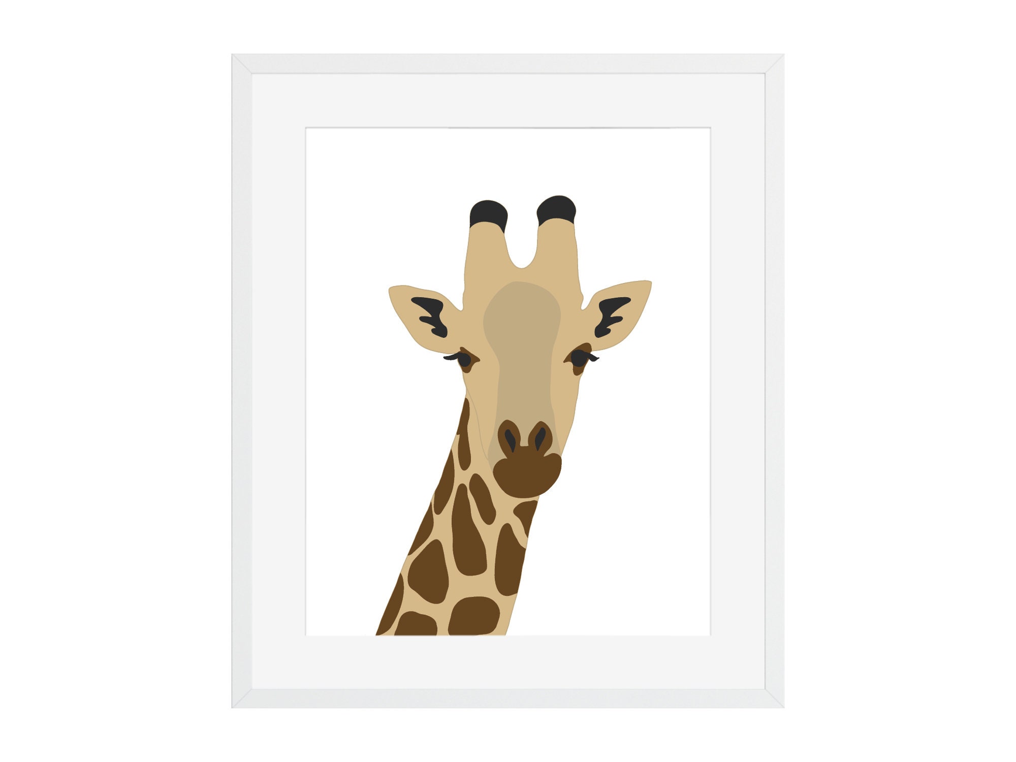 Giraffe Art Print Etsy