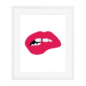 Lips Art Print, illustrated wall decor