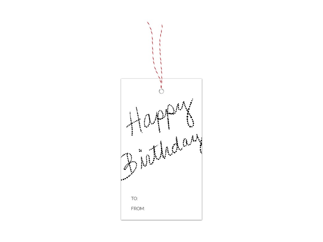 Birthday Gift Tags Happy Birthday Gift Tags Etsy