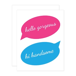Tarjeta de todos los días, tarjeta de amistad, hola hermosa tarjeta de felicitación Hola guapo