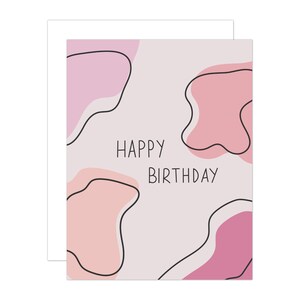 Cartão abstrato de aniversário, cartão de feliz aniversário