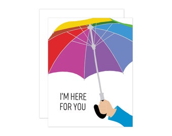 Sympathy Card, I'm Here For You Greeting Card, friendship card