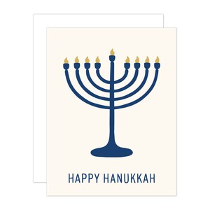 Carte de Hanoukka, Happy Hanukkah, carte de menorah, carte de vœux
