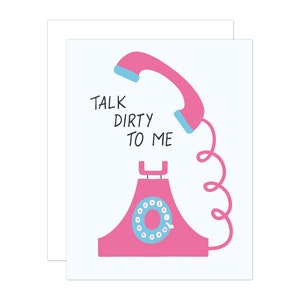 Talk Dirty To Me Carte de vœux, Carte d’amour, Carte de Saint-Valentin, Carte d’anniversaire, Carte effrontée