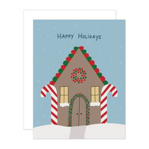 Gingerbread House Greeting Card, Christmas Card, Holiday Card