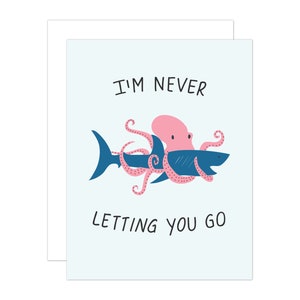 Never Letting You Go Grußkarte, Liebeskarte, Freundschaftskarte, Valentinstagskarte