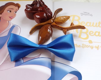 Belle's Blue Dress Hair Bow For Disneybounding - 5 3/4"