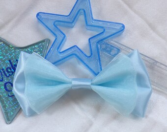 Stroke of Midnight - Cinderella Inspired Hair Bow - Medium 4 3/4"