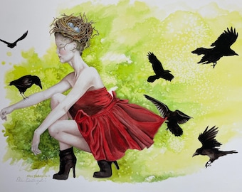 Watercolor Print- Chaotic Beauty limited edition
