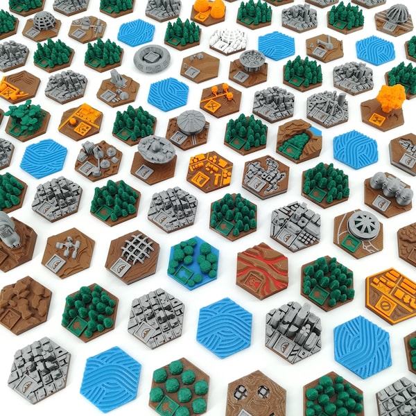 Terraforming Mars Tiles Pack - 90 Tiles