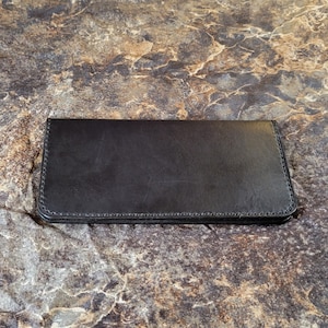 Black Standard Leather Checkbook Cover