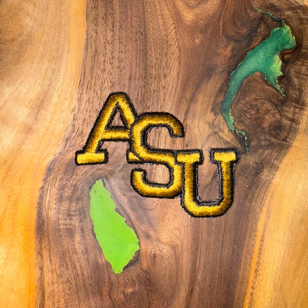 Vintage Black & Gold Arizona State University "ASU" Letter Embroidered Patch - Retro Collegiate Memorabilia