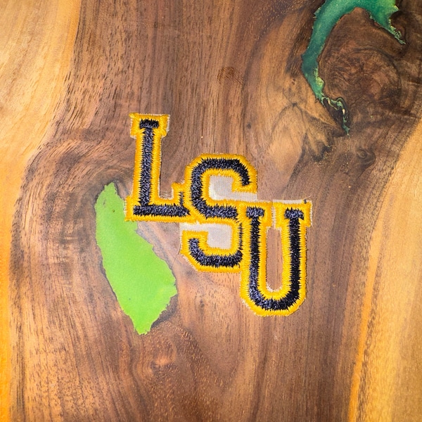 Vintage LSU Letter Embroidered Patch - Retro Louisiana State University Memorabilia