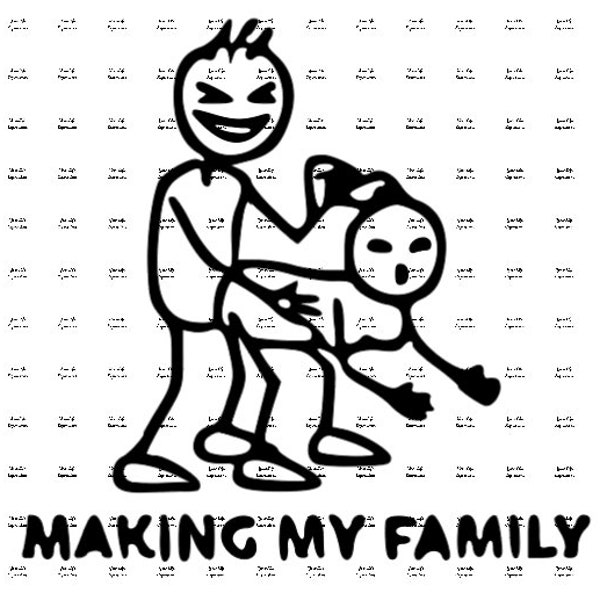 Making my family | stick family | stick family decal | stick family svg | stick figure family | nobody cares about your stick family | stick