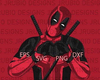 Deadpool eps svg png & dxf