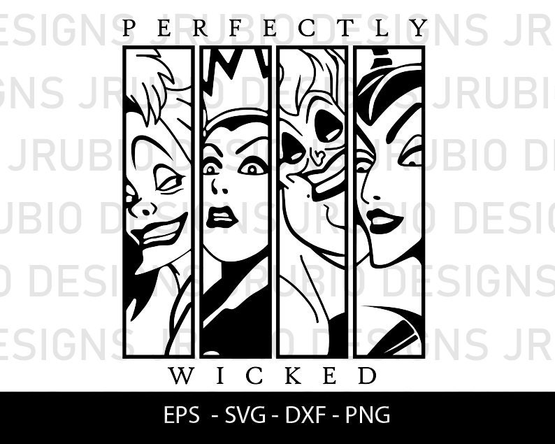 Perfectly Wicked - eps, svg, png & dxf