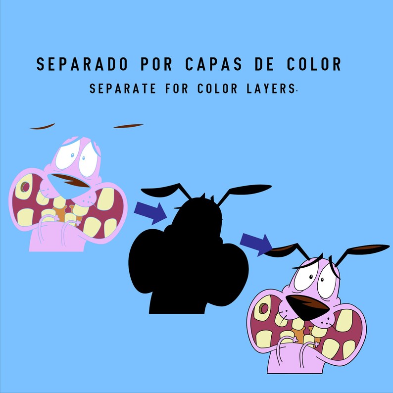 Courage the Cowardly Dog 15 Pack Eps Svg Png Dxf and Pdf - Etsy