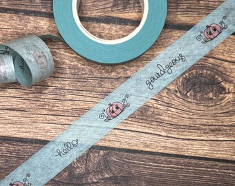 Pumpkin Washi Tape – Autumn Scrapbooking Tape (15mm x 20m)