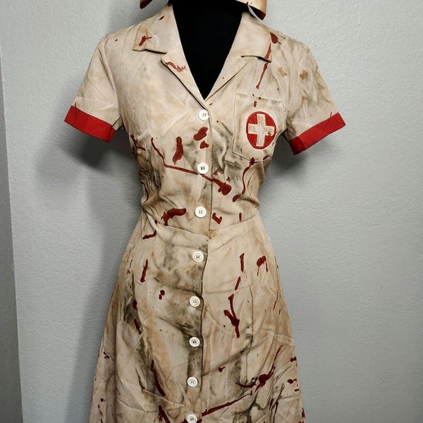 Womens Bloody Dress Adult Costume Female Halloween