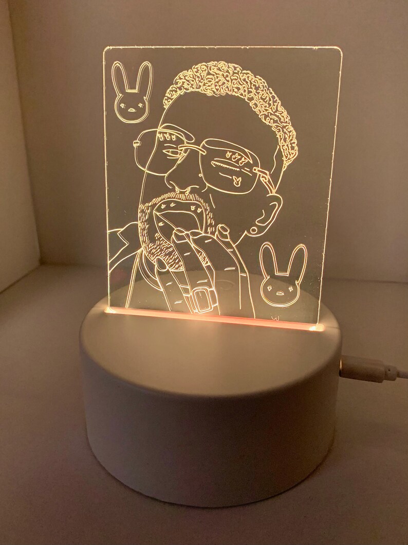 Bad Bunny Night Light/bad Bunny Birthday Gift/bad Bunny Etsy