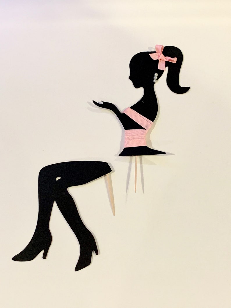 Birthday Girl Cake Topper Sitting Girl Womans Silhouette | Etsy