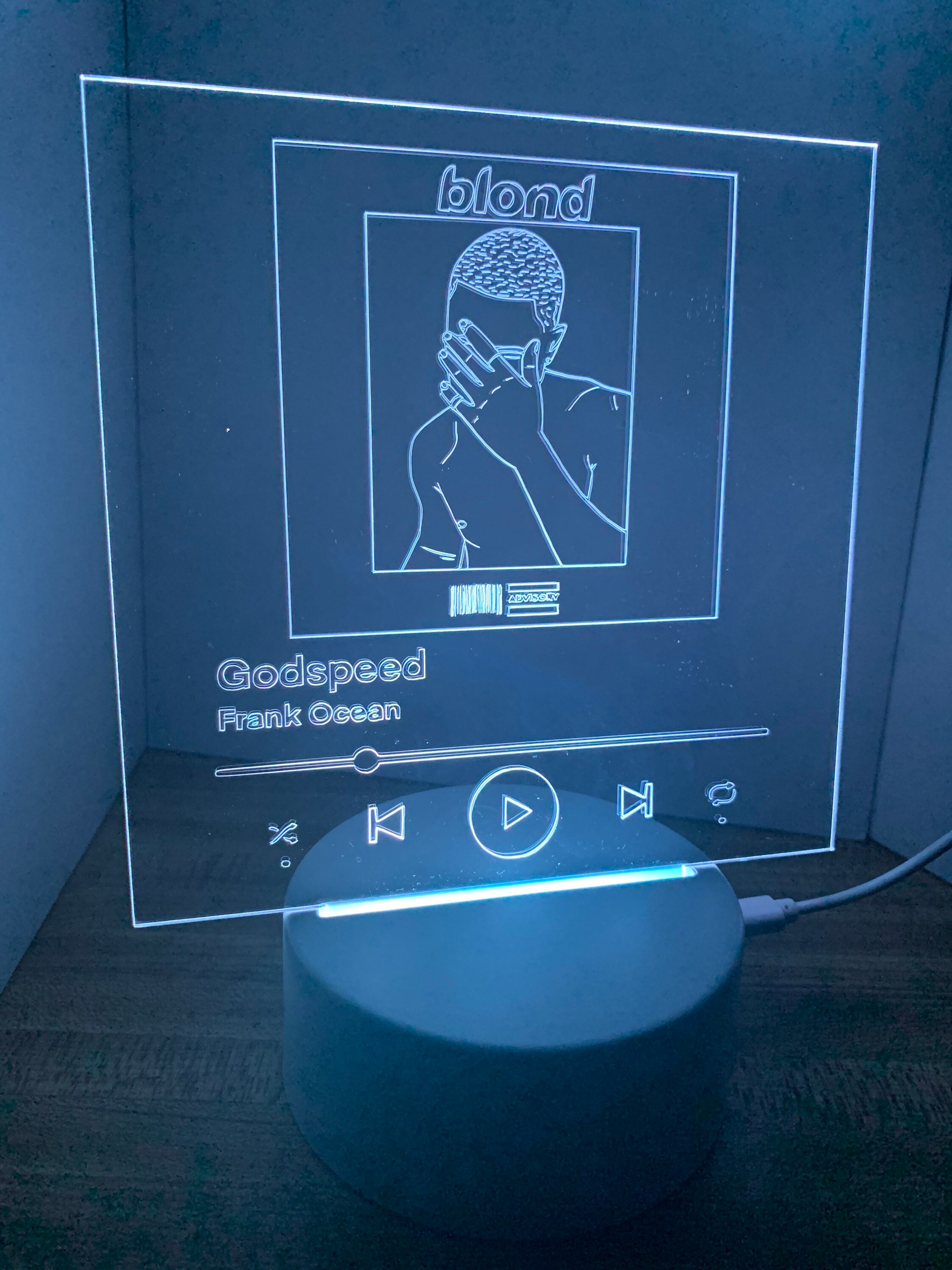 Custom Spotify Night Light/Spotify Plaque/Acrylic light up Etsy