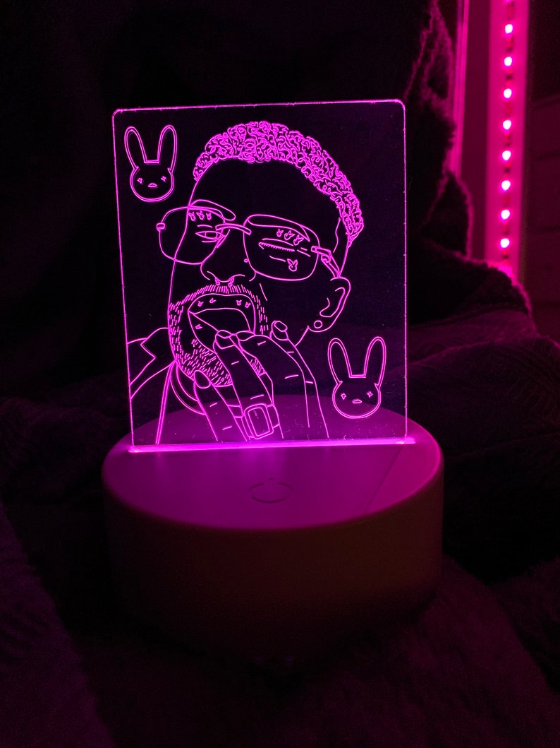 Bad Bunny Night Light/bad Bunny Birthday Gift/bad Bunny Etsy