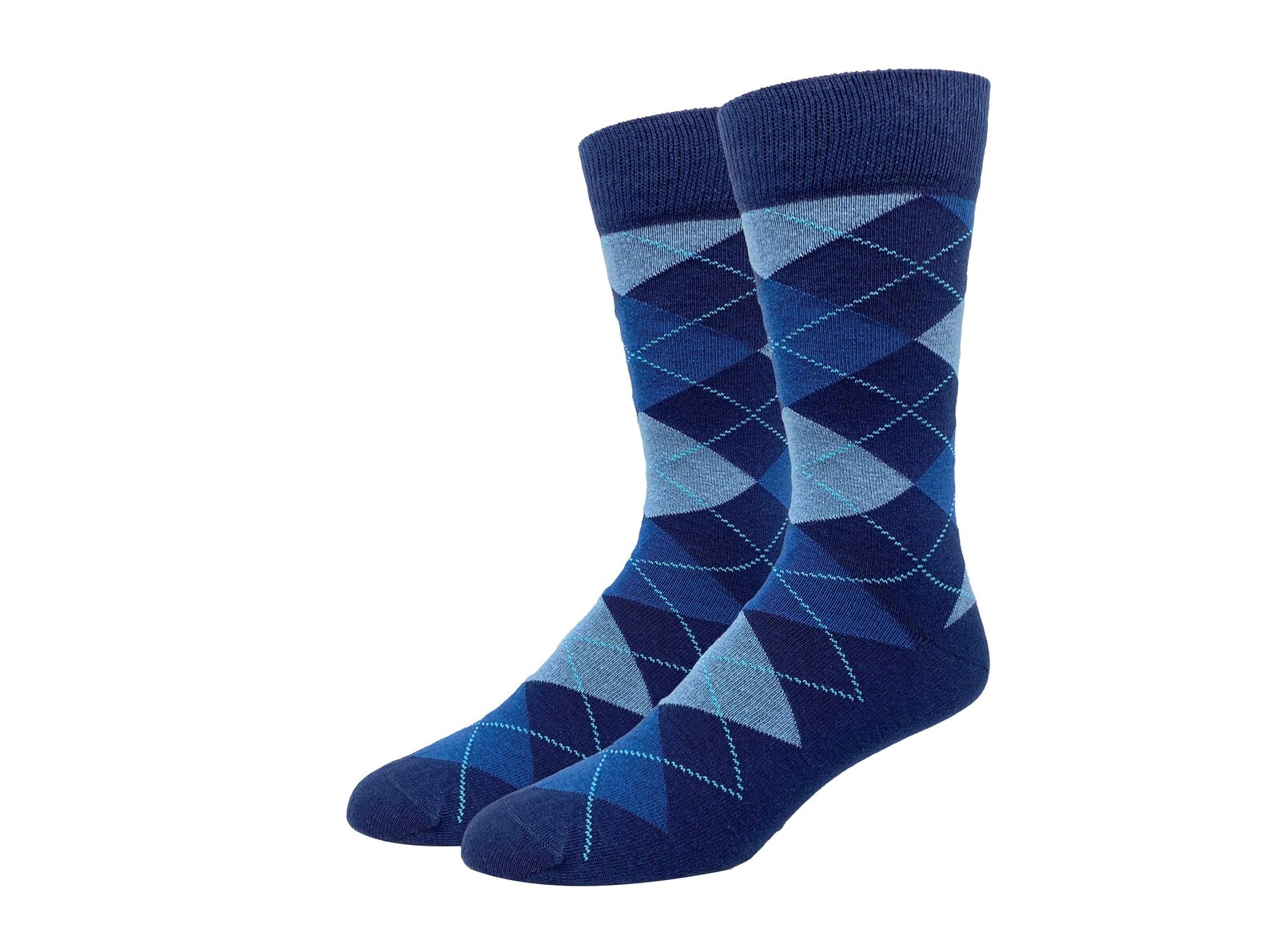 Men's Socks Blue Argyle Socks Classic Socks Cotton | Etsy