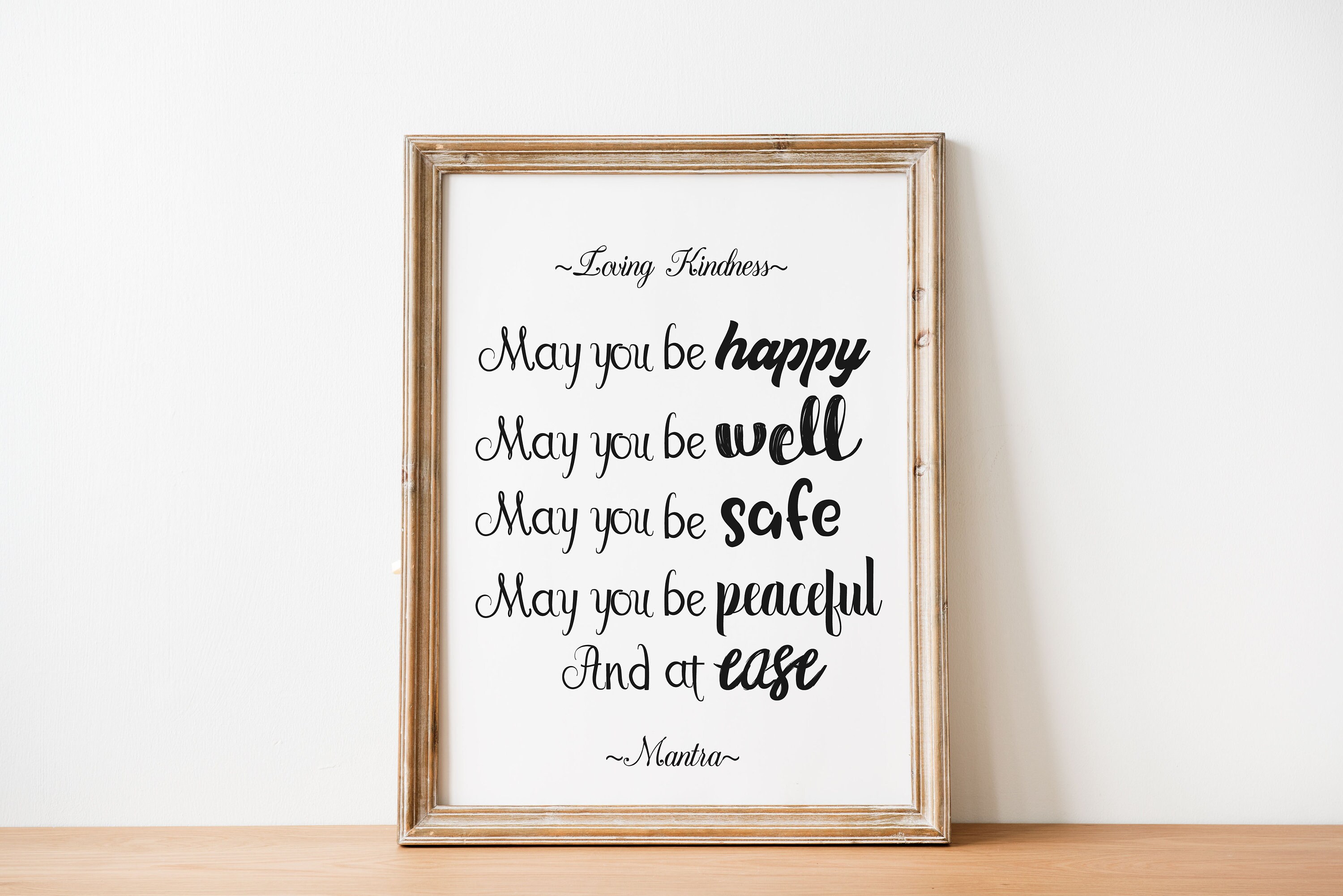 Loving Kindness Mantra Printable Art Metta Prayer Etsy Loving Kindness Mantra Printable Art Metta Prayer Etsy