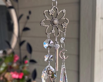 Cat memorial urn suncatcher keepsake, urn for cat ashes, or whisp of hair keepsake.
