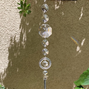 Small keepsake urn crystal suncatcher, Celebration of Life, Forever in my Heart unique small urn for ashes cremation suncatcher. Memorial.