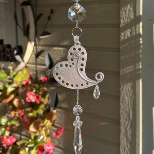 Light Catcher Heart and Flower Crystal Sun Catchers
