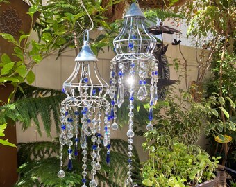 Crystal sun catcher chandelier for wedding arbor