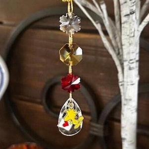 Woodstock Love Note Car Hanger Suncatcher. Enamel Peanuts Character