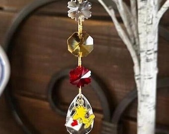 Woodstock Love Note Car Hanger Suncatcher. Enamel Peanuts Character