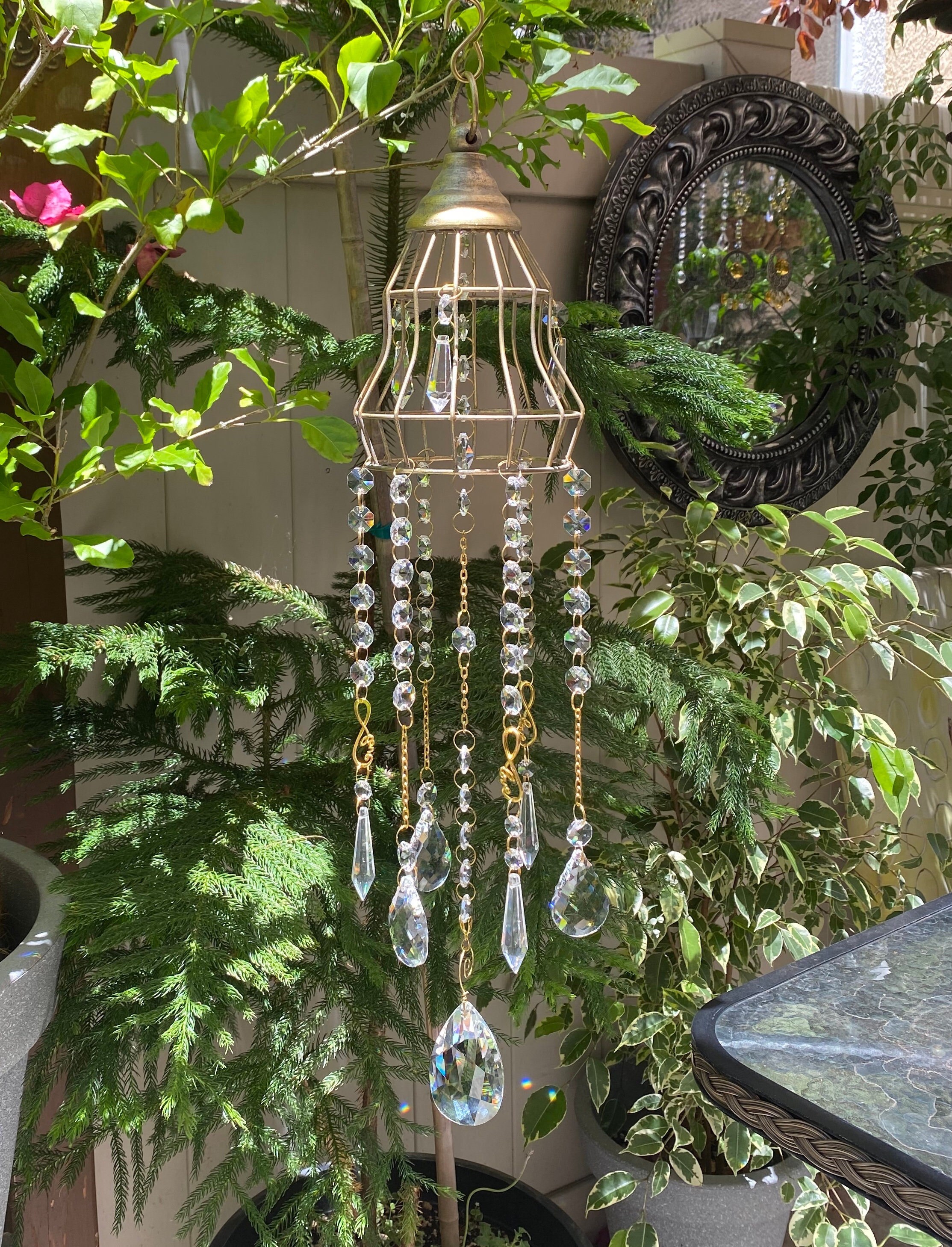 Outdoor Wedding Suncatcher Chandelier Mobile