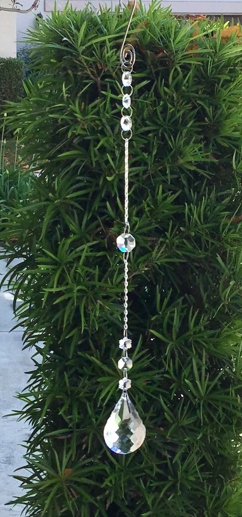 17 Crystal Sun Catcher Window Hanger With Huge 3 Etsy