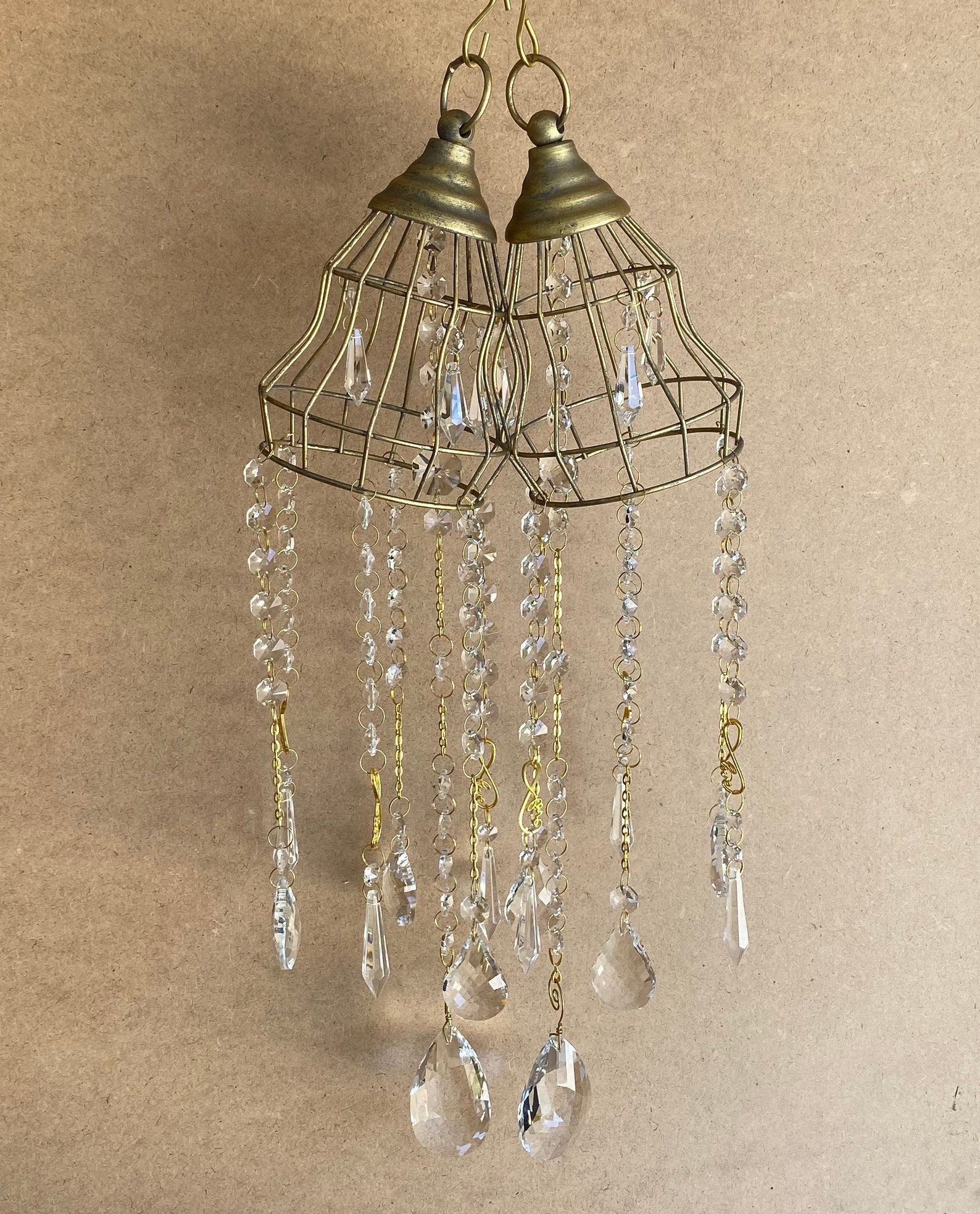 Hanging Crystal Sun Catcher Chandelier Love Etsy