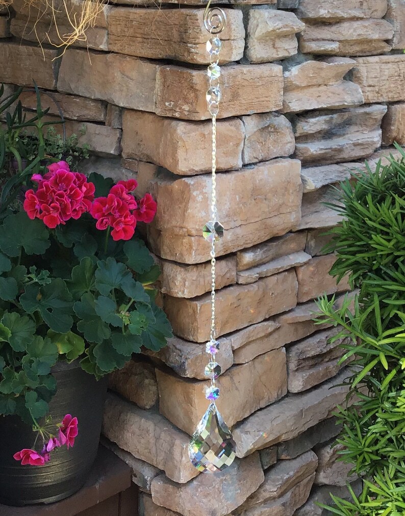 17 Crystal Sun Catcher Window Hanger With Huge 3 Etsy