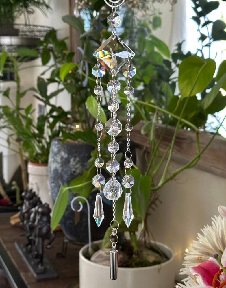Crystal Ball Urn Sun Catcher Mobile Etsy