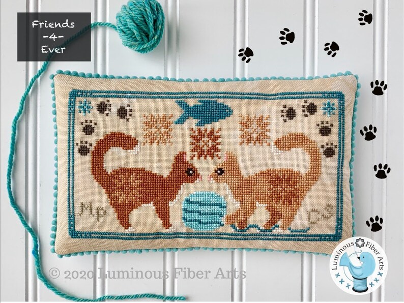Friendship Series Luminous Fiber Arts Playful Cats