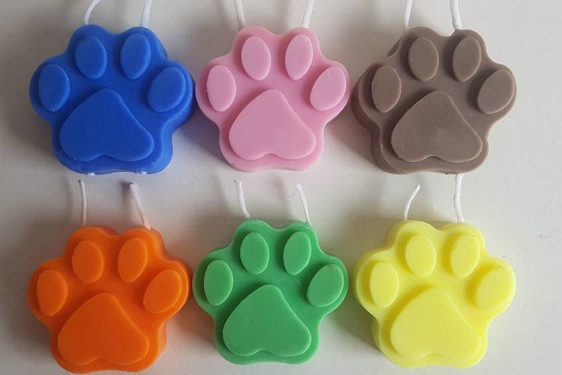 2 X Paw Candle Dog Candle Gifts for Pets Dog Birthday Etsy