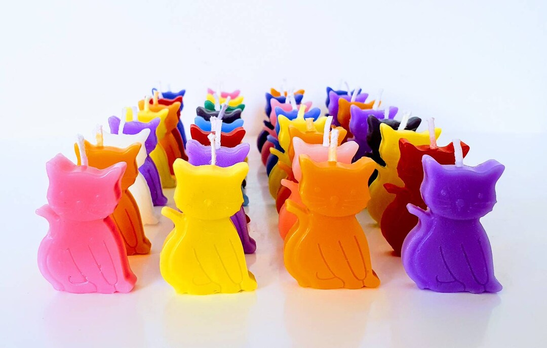 Cat Candles Cat Birthday Candle Cat Gift Salem Candle Cat Cake Topper