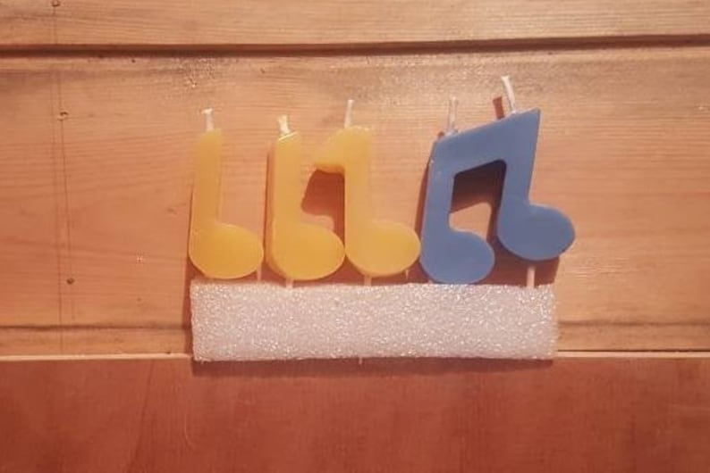 4 X Music Candle Music Note Candle Muscian Gift Muscial Etsy UK